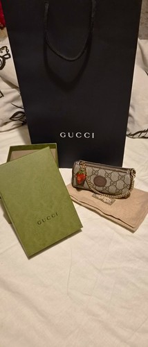 Gucci canvas mini - gg, wristlet