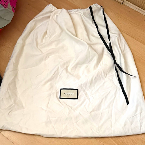 Gucci white drawstring dustbag - white,