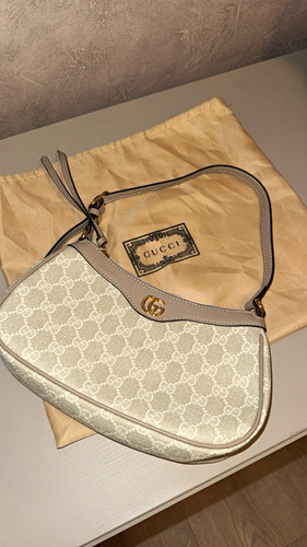 Beige canvas leather - leather, small