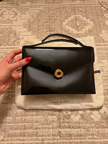 Gucci black patent - black, leather