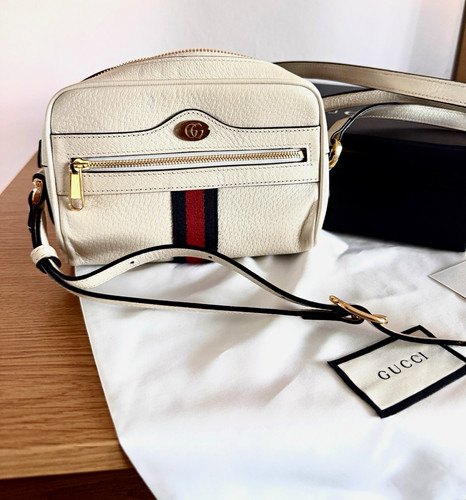 Gucci white leather small - leather,