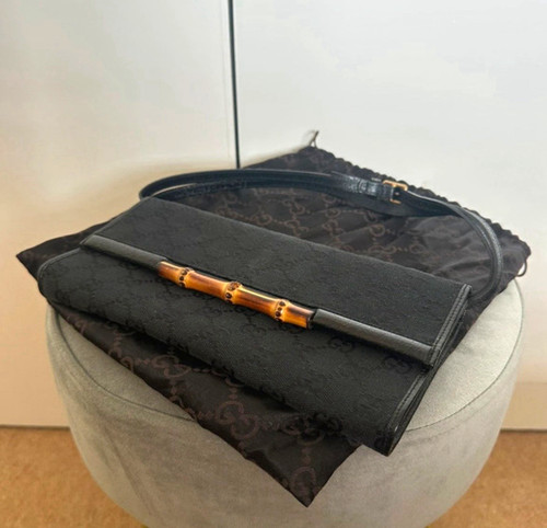 Vintage gucci black bamboo bar - vintage,
