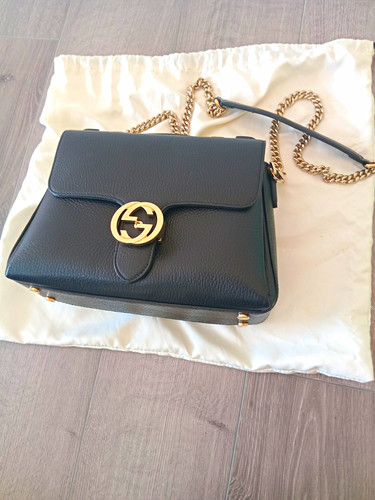 Gucci interlocking black bag - black,