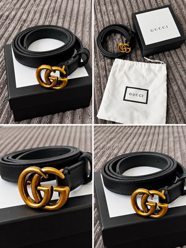 Gucci black leather waist - gucci, belt