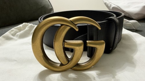 Gucci belt gold metal buckle - metal,