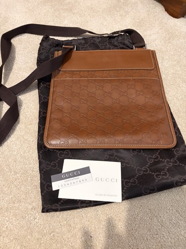 Gucci embossed tan leather - gucci,