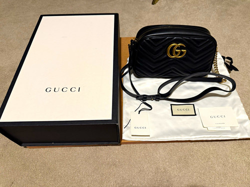 Gucci marmont small black - gg,