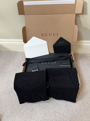 Empty gucci shoe box with - shoe,